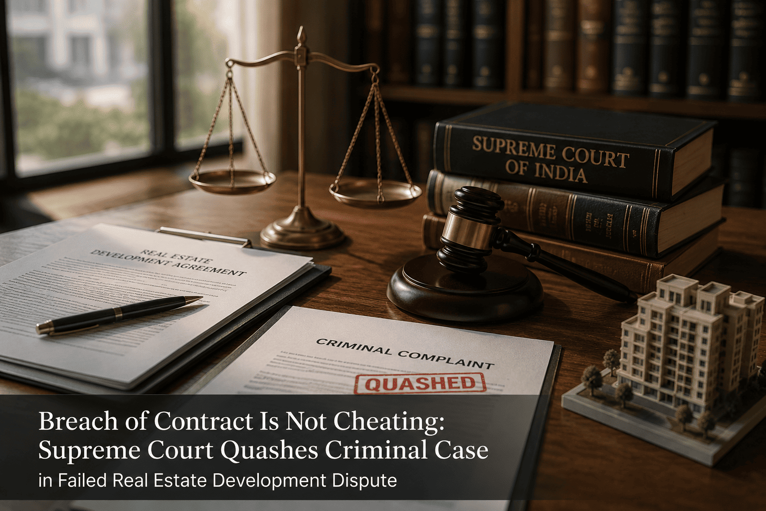 Breach of Contract Is Not Cheating: Supreme Court Quashes Real Estate FIR