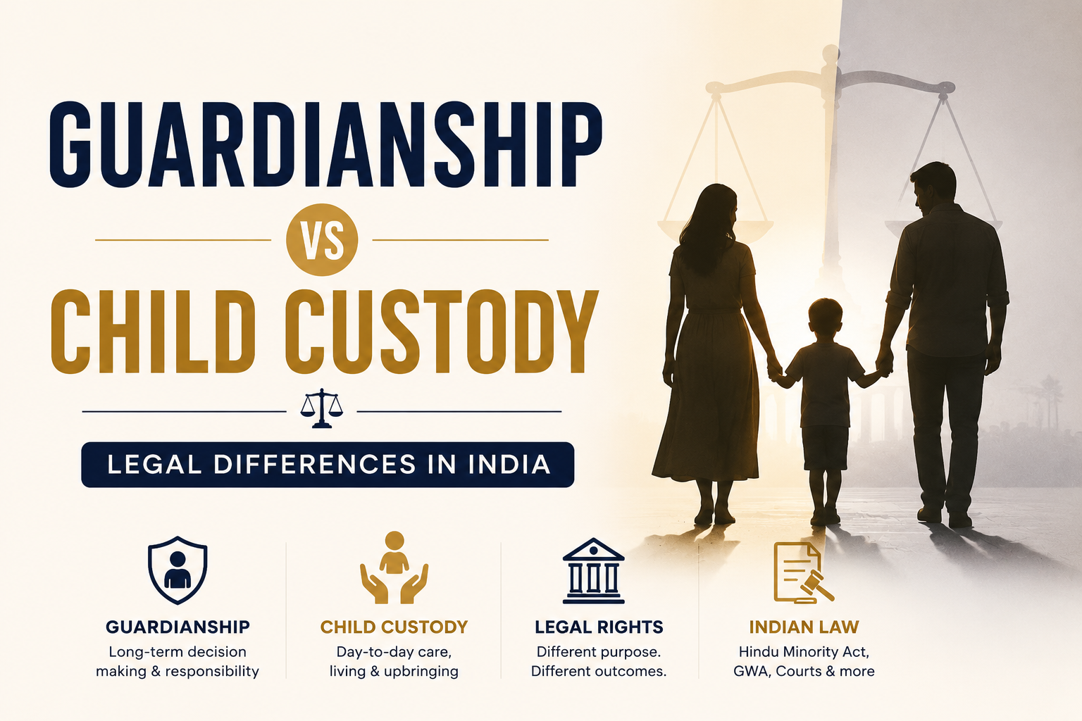 Guardianship vs Child Custody: Legal Differences in India